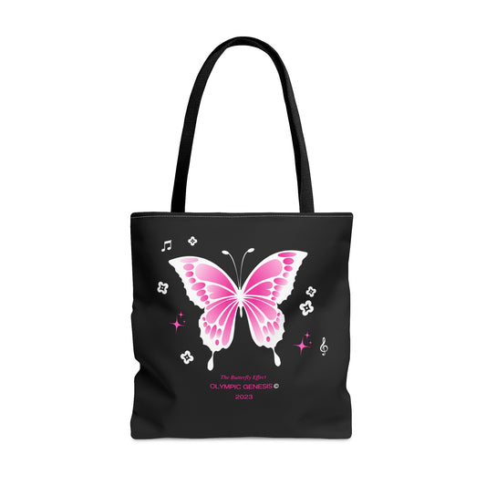 Butterfly Effect Magenta Black And Pink Tote Bag