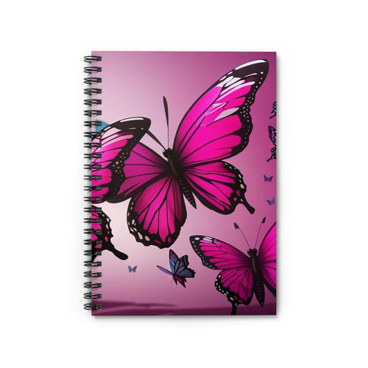 "Mystical Wings" Magenta Spiral Notebook - Fitness Ruled Line