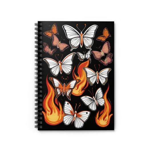 Hardcover Flames Fitness Journal Matte - Butterfly Bliss Edition