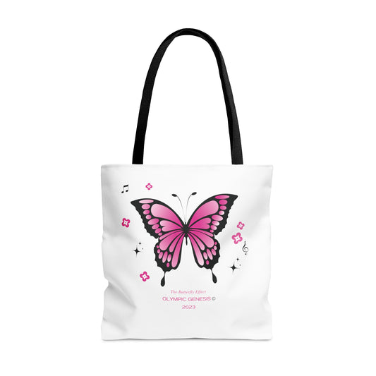 Butterfly Effect Magenta  White And Pink Tote Bag
